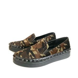 Prada Camo and Studded Loafer